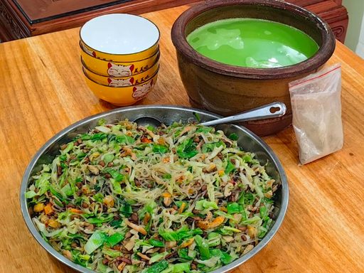 擂茶配炒米粉